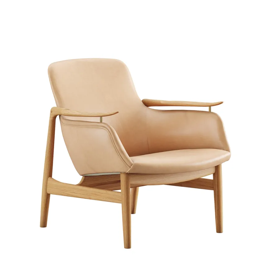 53 Lænestol, eg olie af Finn Juhl