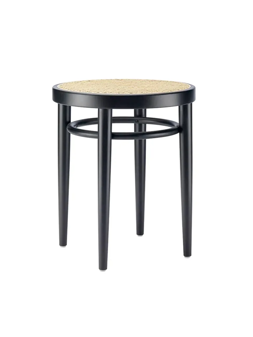 214 RH Skammel, sort fra Thonet