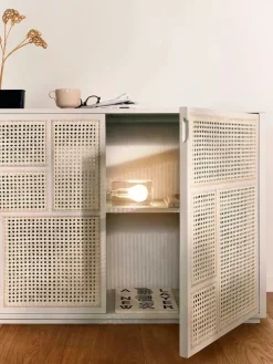 Air Sideboard, white/cane fra Design House Stockholm
