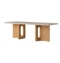 Androgyne Lounge Table, Calacatta Viola / Wood fra Audo Copenhagen
