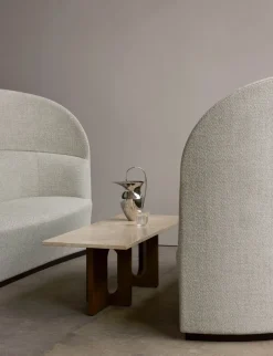 Androgyne Lounge Table, Calacatta Viola / Wood fra Audo Copenhagen