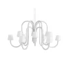 Apollo Chandelier 1065, hvid opalglas fra Hay