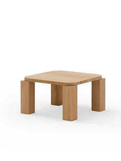 Atlas Sofabord 600x600, Smoked Oak fra New Works