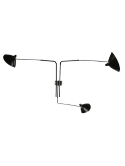 Big Wall Lamp w/3 Rotating Straight Arms af Serge Mouille