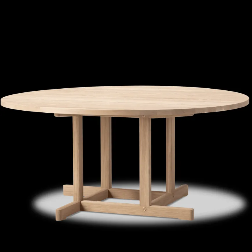 BM80 Shaker sofabord, rundt af Børge Mogensen