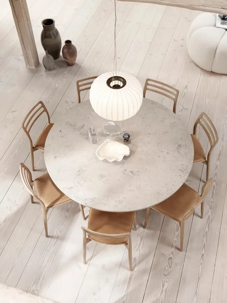 Cabin bord Ø150, grå marmor fra Vipp