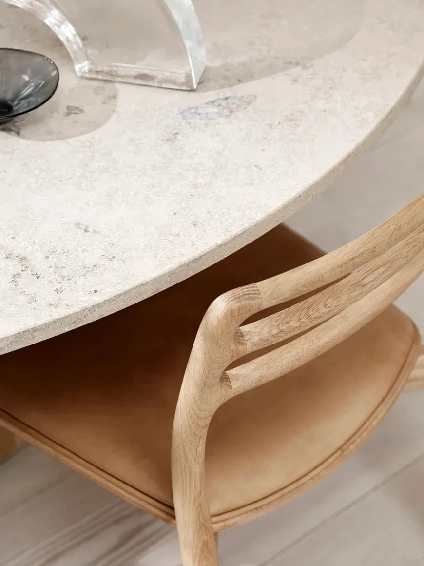 Cabin bord Ø150, grå marmor fra Vipp