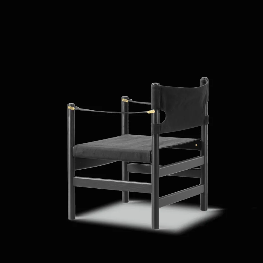 Canvas 21 stol, sortlakeret eg af Børge Mogensen