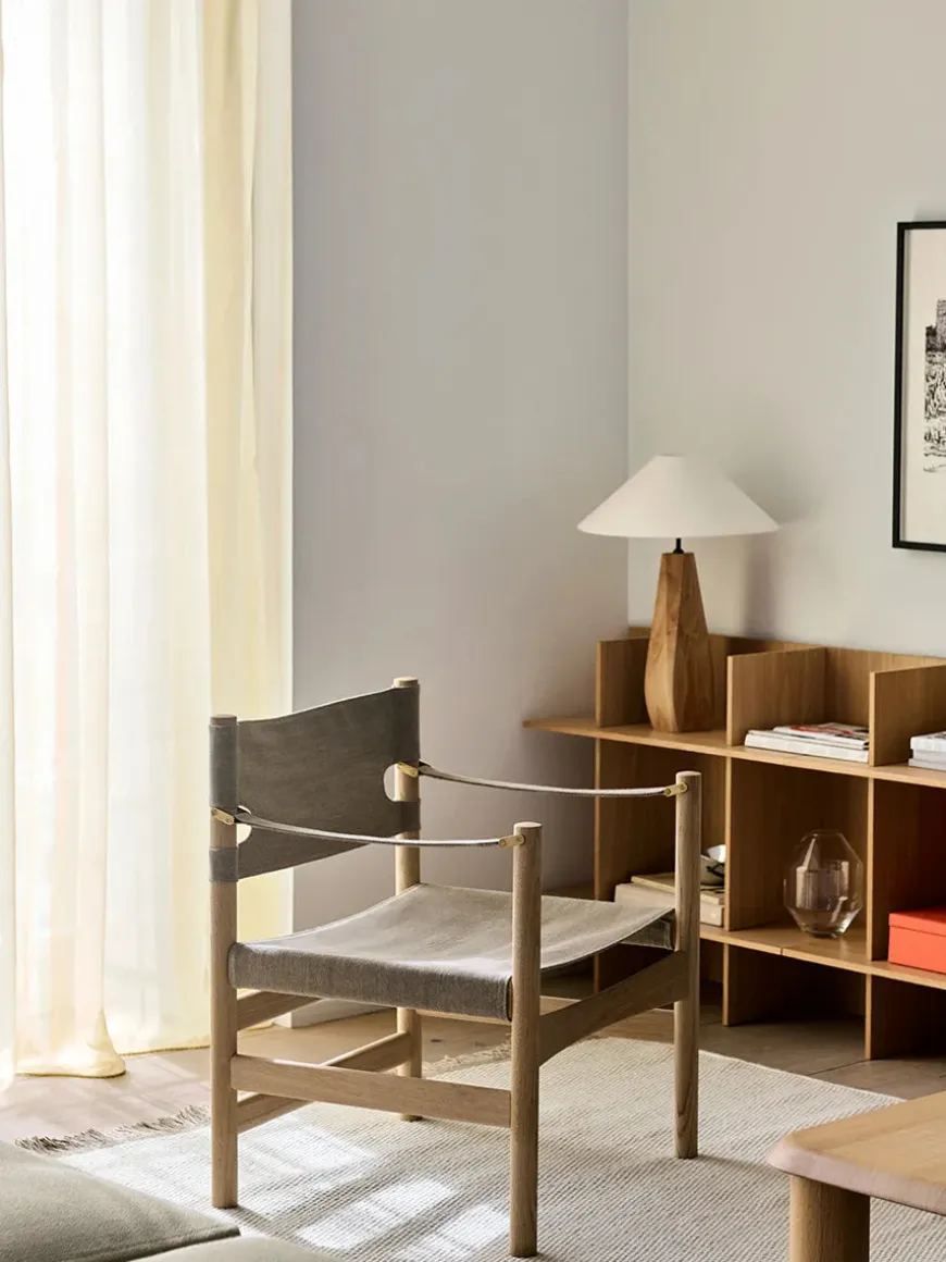 Canvas 21 stol, sortlakeret eg af Børge Mogensen