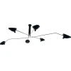 Ceiling Lamp w/6 Rotating Arms af Serge Mouille