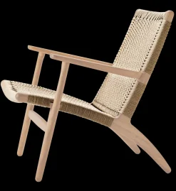 CH25 Loungestol, eg hvidolie af Hans J. Wegner