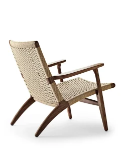 CH25 Loungestol, eg sortmalet med naturflet af Hans J. Wegner