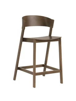 Cover Counter Stool, stained dark brown fra Muuto