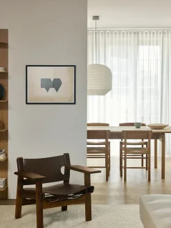 Den Spanske Stol i cognac læder, valnød olie af Børge Mogensen