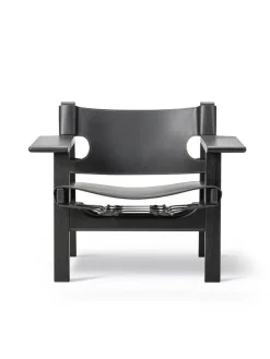 Den Spanske Stol i cognac læder, eg lys olie af Børge Mogensen