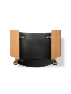 Den Spanske Stol i naturfarvet læder, eg sæbe af Børge Mogensen