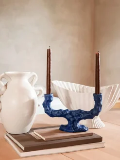 Dito Candle Holder bright blue, double fra Ferm Living