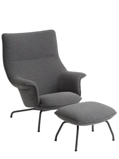 Doze Lounge Chair inkl. Fodskammel, cognac refine leather fra Muuto