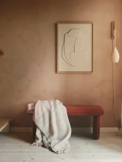 Drejø Plaid, aqua fra Silkeborg Uldspinderi