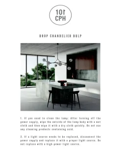 Drop Bulp Chandelier, grey fra 101 Copenhagen