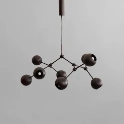 Drop Chandelier Globe, Mini, Burned Black fra 101 Copenhagen