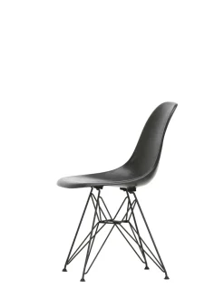 Eames Fiberglass Chair DSR, sortlakeret fra Vitra