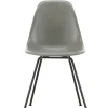 Eames Fiberglass Chair DSX, sortlakeret fra Vitra