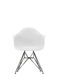 Eames Plastic Armchair DAR, sort pulverlakering fra Vitra
