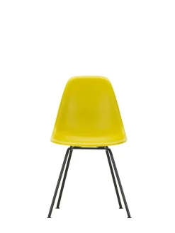 Eames Plastic Side Chair DSX, sort pulverlakeret fra Vitra