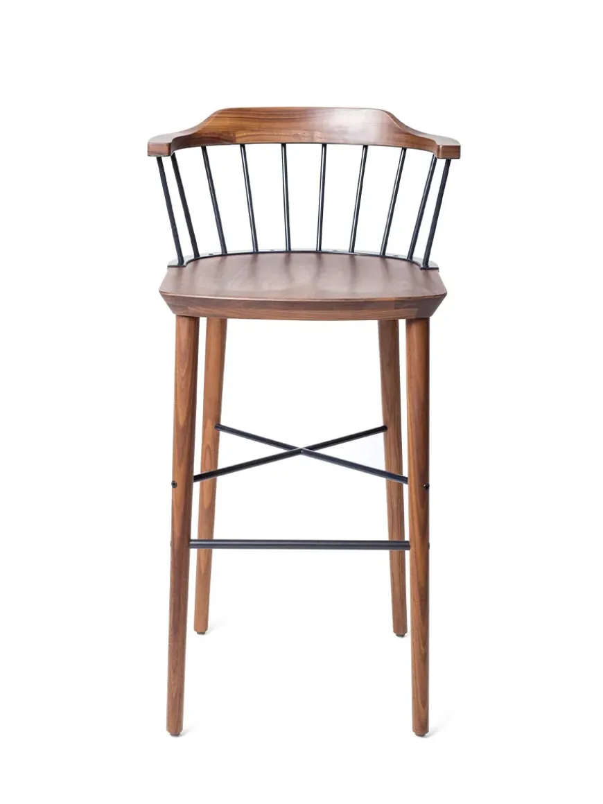 Exchange Bar Stool SH 75, walnut fra Stellar Works