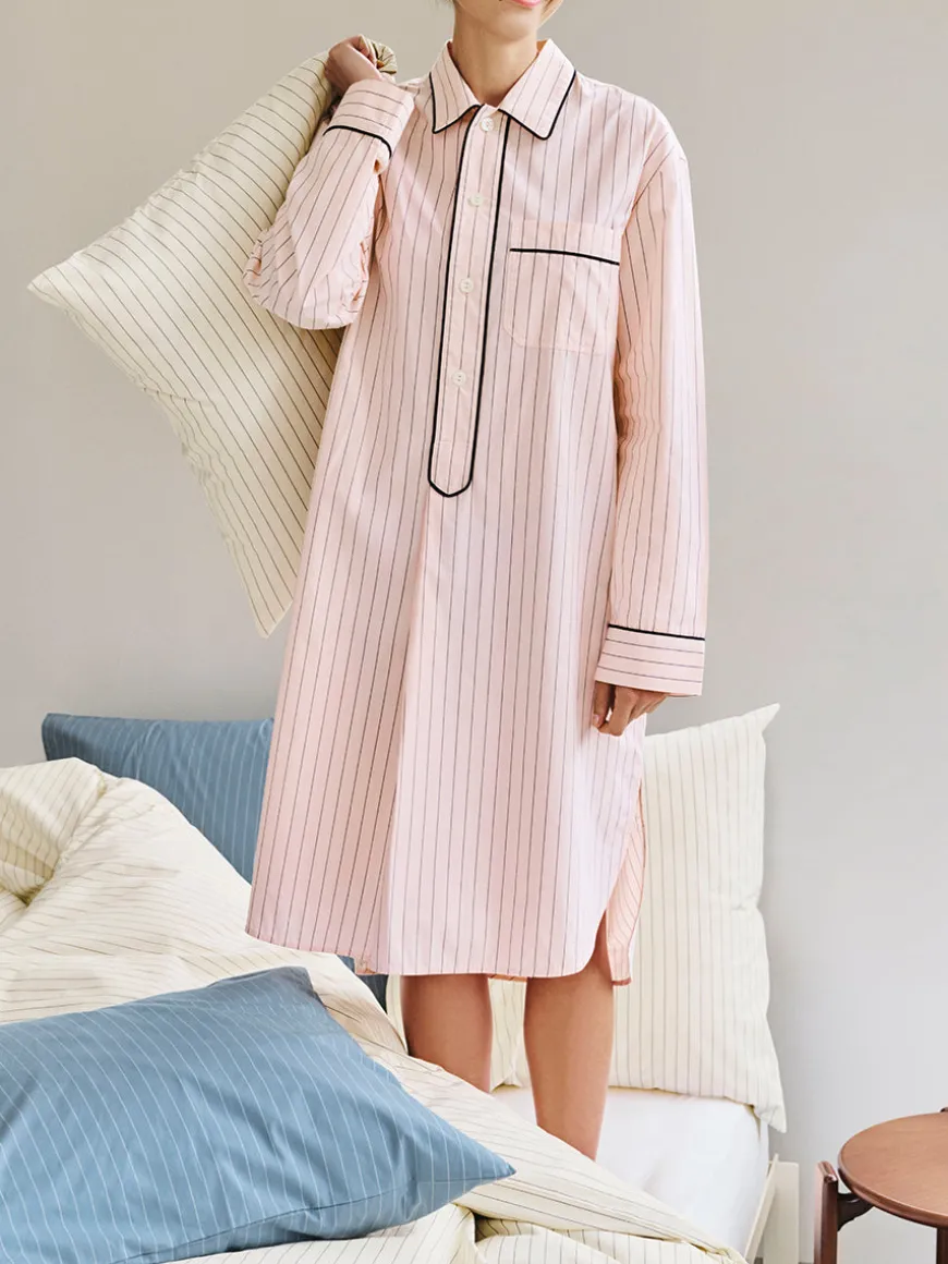 Fineline Long Nightshirt fra Hay