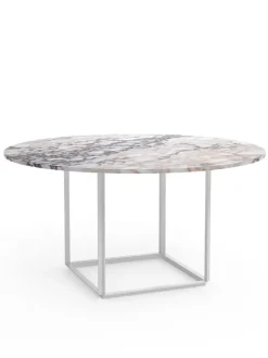 Florence spisebord Ø145, white carrea fra New Works