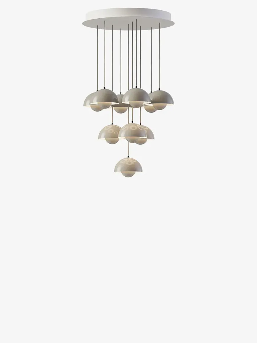 Flowerpot Chandelier VP10, 10 pendants fra &Tradition