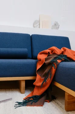 Franja Plaid, green/blue fra Silkeborg Uldspinderi