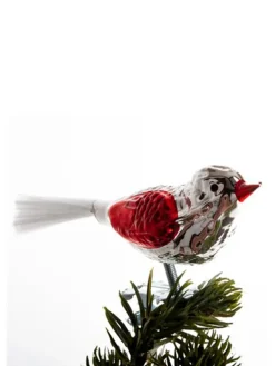 Fugl m. Klemme 10 cm, sølvfarvet/guld fra Brink Nordic