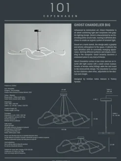 Ghost Chandelier, Big, Burned Black fra 101 Copenhagen