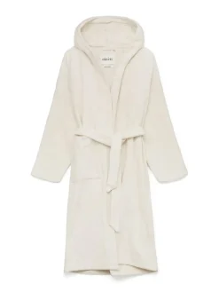 Hooded Terry badekåbe, Pure Ecru fra Aiayu