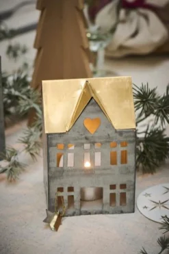 Hus til fyrfadslys Stillenat - 3 stk. ass. fra Ib Laursen