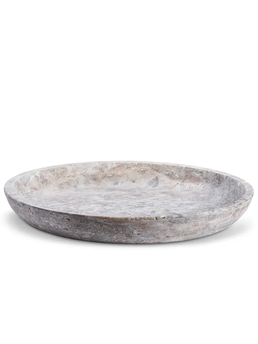 Hyben Fad, silver travertin fra Wabi Sabi Nordic