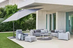 Hyde Luxe Parasol 3x3 m. med tilt inkl. fod fra Cane-line