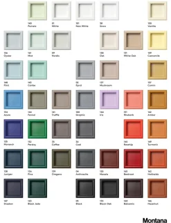 Hylder til Montana åben reol