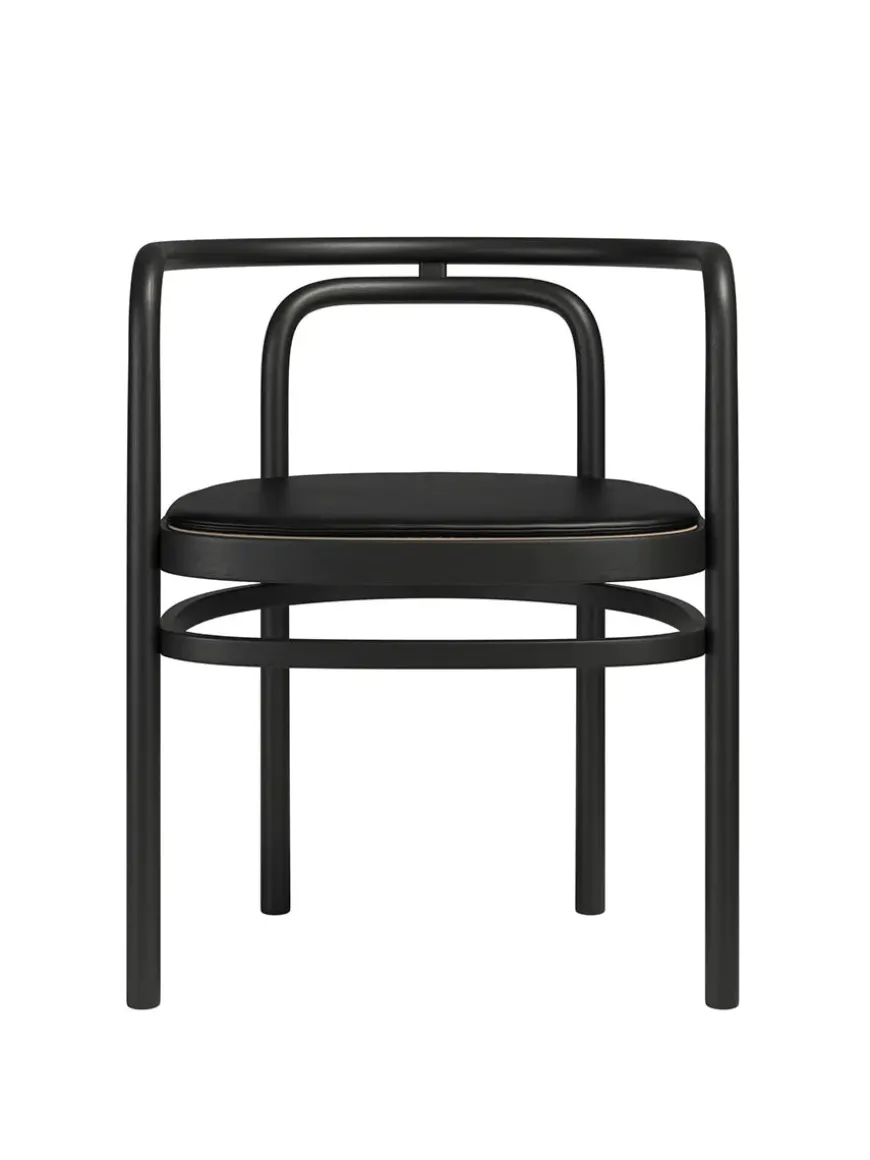 Hynde til PK15 Stol, sort Grace læder af Poul Kjærholm