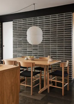 J39 Folkestolen Sædepolstret, Mørkebrun Læder af Børge Mogensen