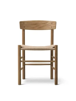 J39 Folkestolen, sortlakeret eg af Børge Mogensen