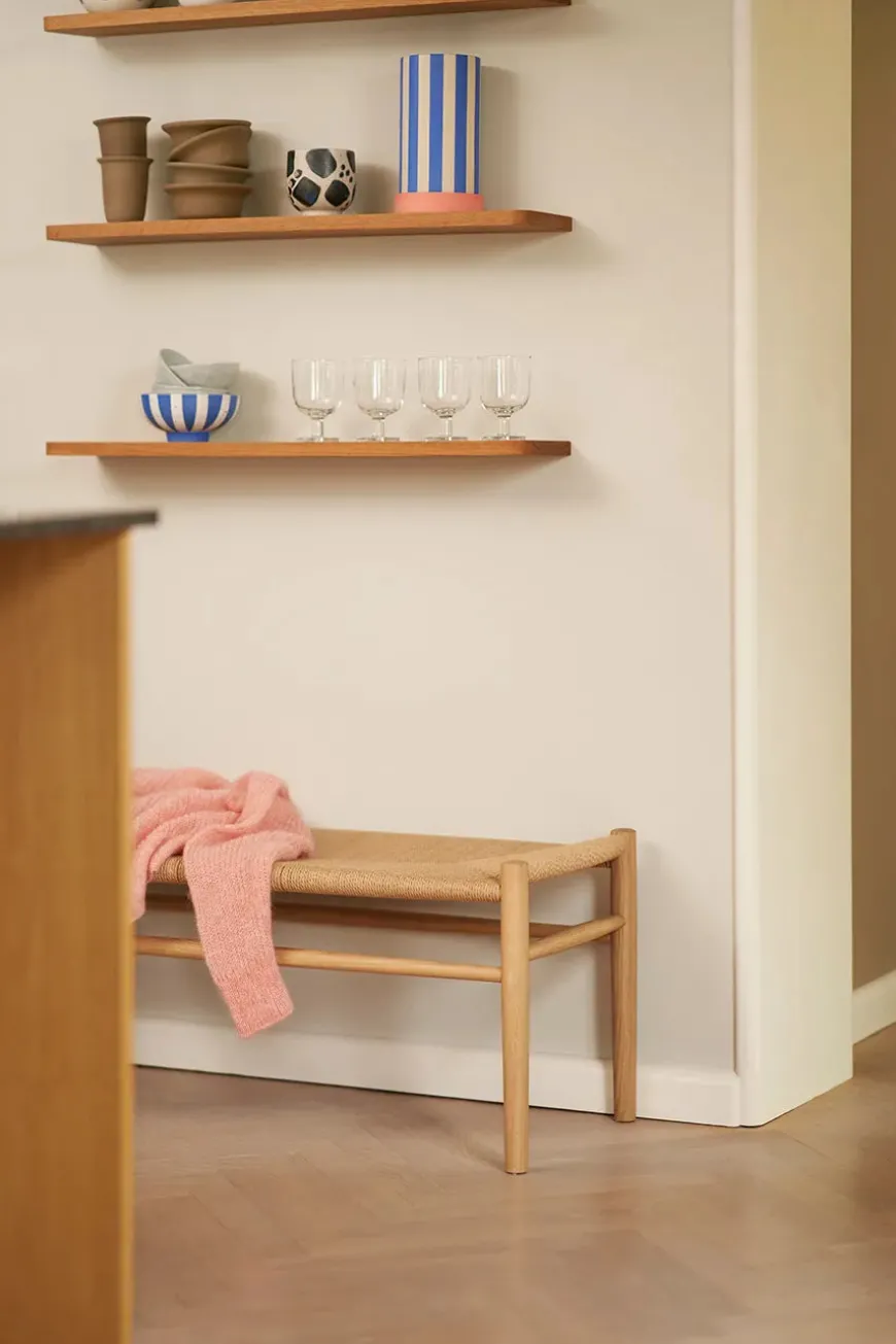 J83B Bænk, matlakeret eg fra FDB Møbler