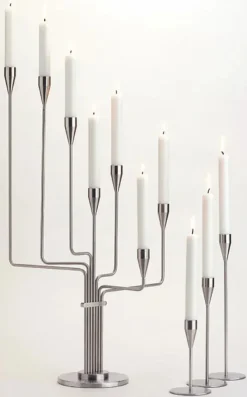 Karlsvognen Table Lysestage, sort fra Piet Hein