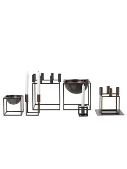 Kubus 4 Lysestage, bruneret kobber fra Audo Copenhagen