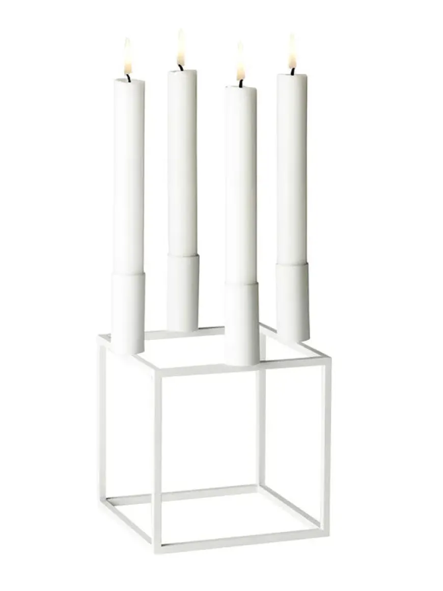 Kubus 4 Lysestage, ivory fra Audo Copenhagen