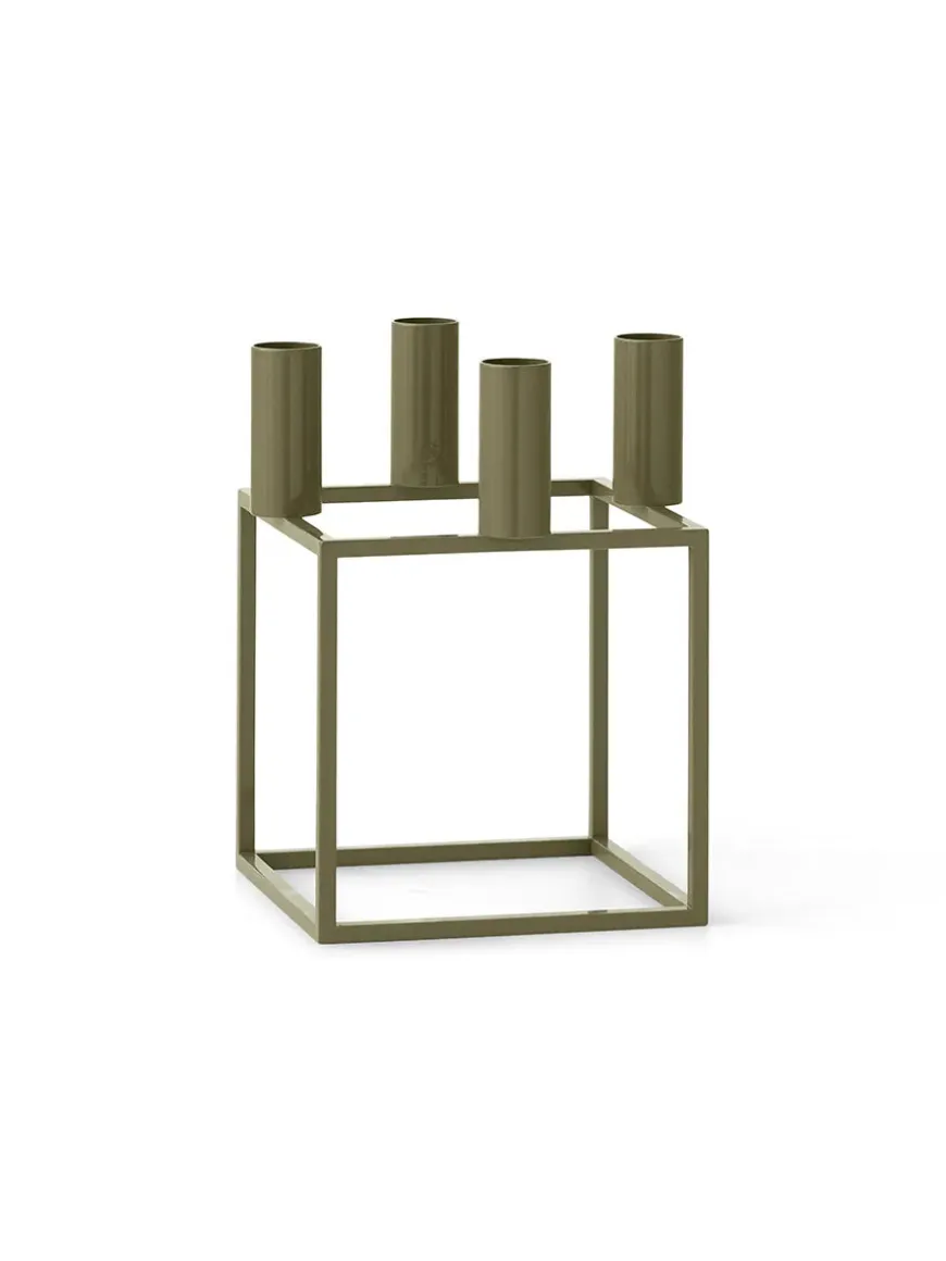 Kubus 4 Lysestage, olive fra Audo Copenhagen