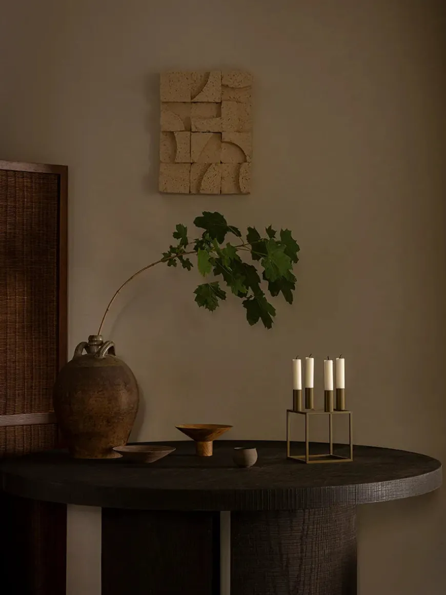 Kubus 4 Lysestage, olive fra Audo Copenhagen